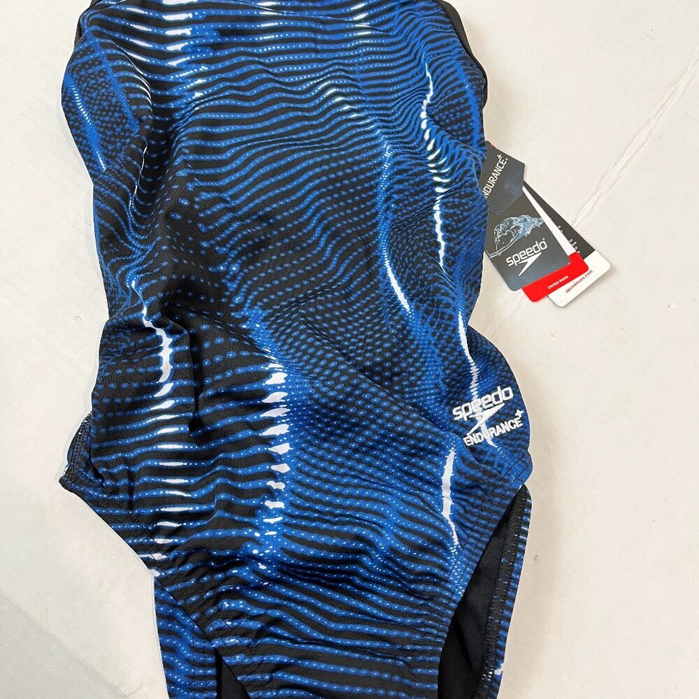 Women's Speedo Blue, Endurance Swimsuit, Size 28, NWT